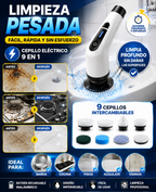 🏆 Cepillo Eléctrico Giratorio 9 en 1 – Potencia, Versatilidad y Limpieza Total🧼